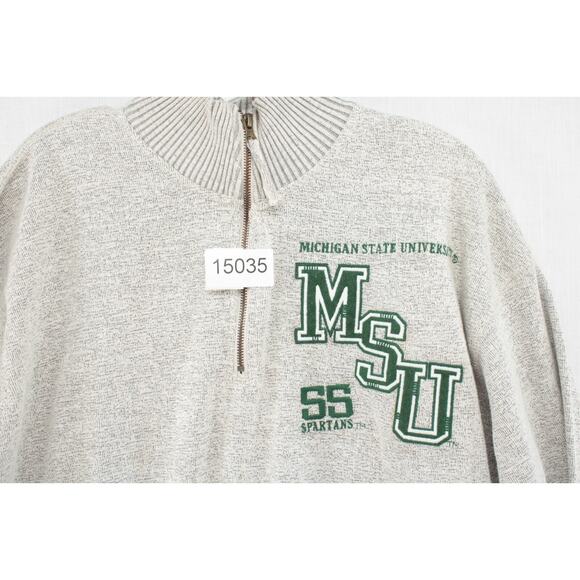 NWT Michigan State University Spartans Sweater Men's Large Gray Vintage Pullover - Picture 8 of 8